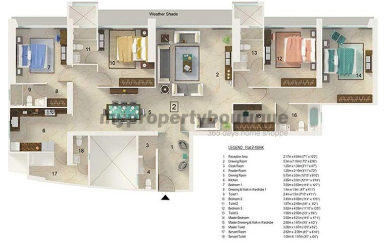 2 BHK Floor Plan